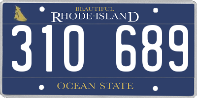 RI license plate 310689