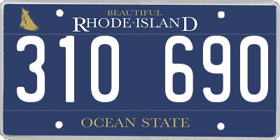 RI license plate 310690