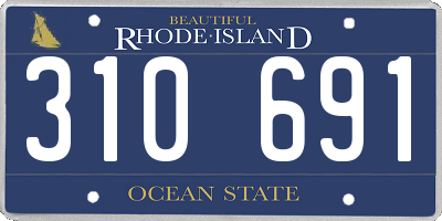 RI license plate 310691