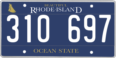 RI license plate 310697