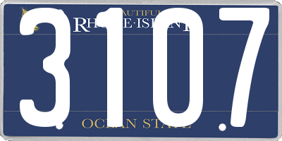 RI license plate 3107