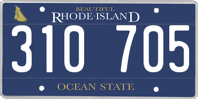 RI license plate 310705