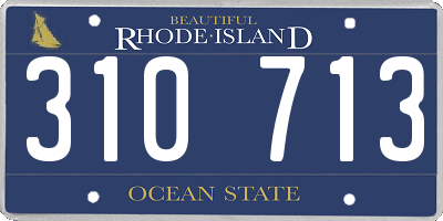 RI license plate 310713