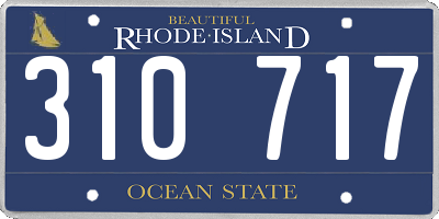 RI license plate 310717