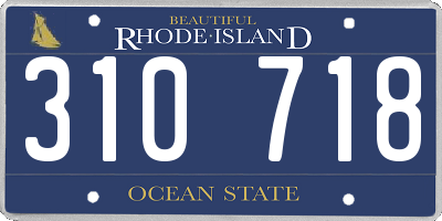 RI license plate 310718