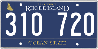 RI license plate 310720