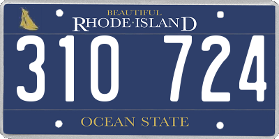 RI license plate 310724