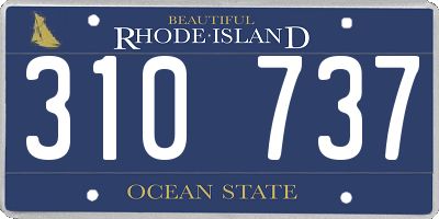 RI license plate 310737