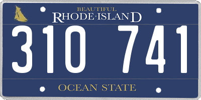 RI license plate 310741