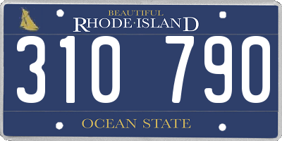 RI license plate 310790