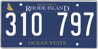 RI license plate 310797