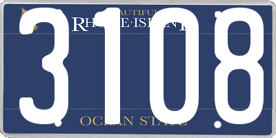 RI license plate 3108