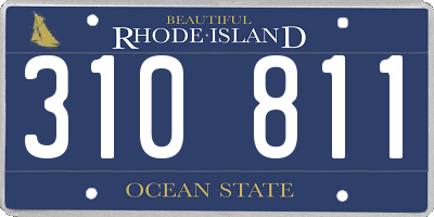 RI license plate 310811