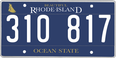 RI license plate 310817