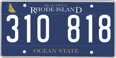 RI license plate 310818
