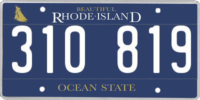 RI license plate 310819