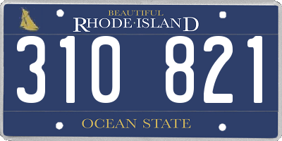 RI license plate 310821