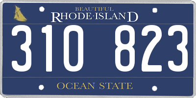 RI license plate 310823