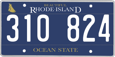 RI license plate 310824