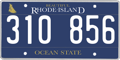 RI license plate 310856