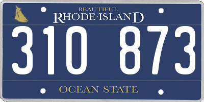 RI license plate 310873
