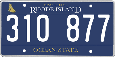 RI license plate 310877