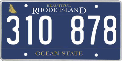 RI license plate 310878