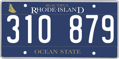 RI license plate 310879