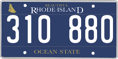 RI license plate 310880