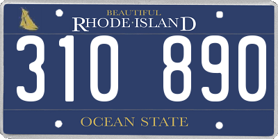 RI license plate 310890