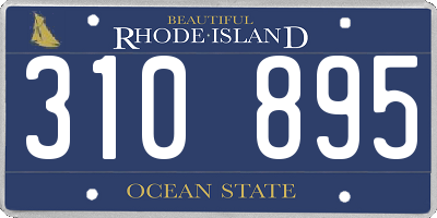 RI license plate 310895