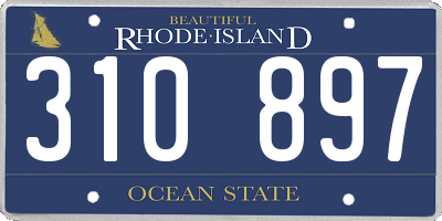 RI license plate 310897