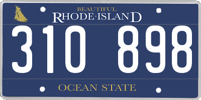 RI license plate 310898