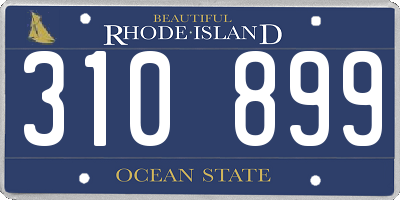 RI license plate 310899