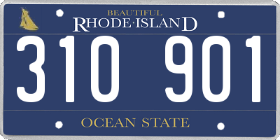 RI license plate 310901