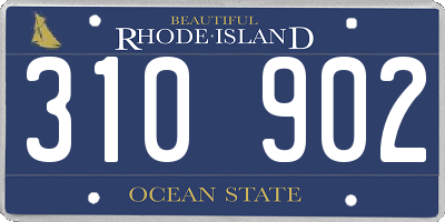 RI license plate 310902