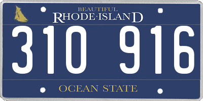 RI license plate 310916