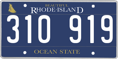 RI license plate 310919