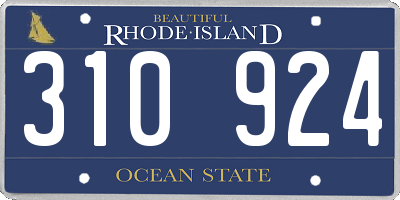RI license plate 310924