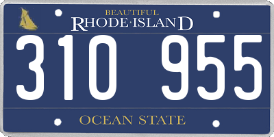 RI license plate 310955