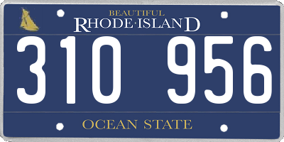 RI license plate 310956
