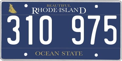 RI license plate 310975