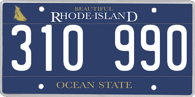 RI license plate 310990