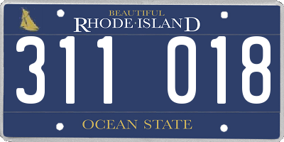 RI license plate 311018