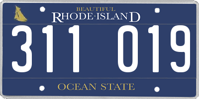 RI license plate 311019