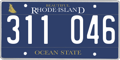 RI license plate 311046