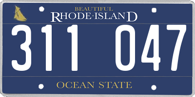 RI license plate 311047