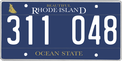 RI license plate 311048