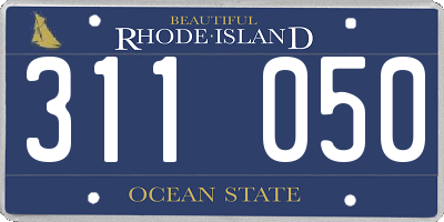 RI license plate 311050