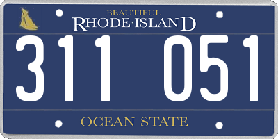 RI license plate 311051
